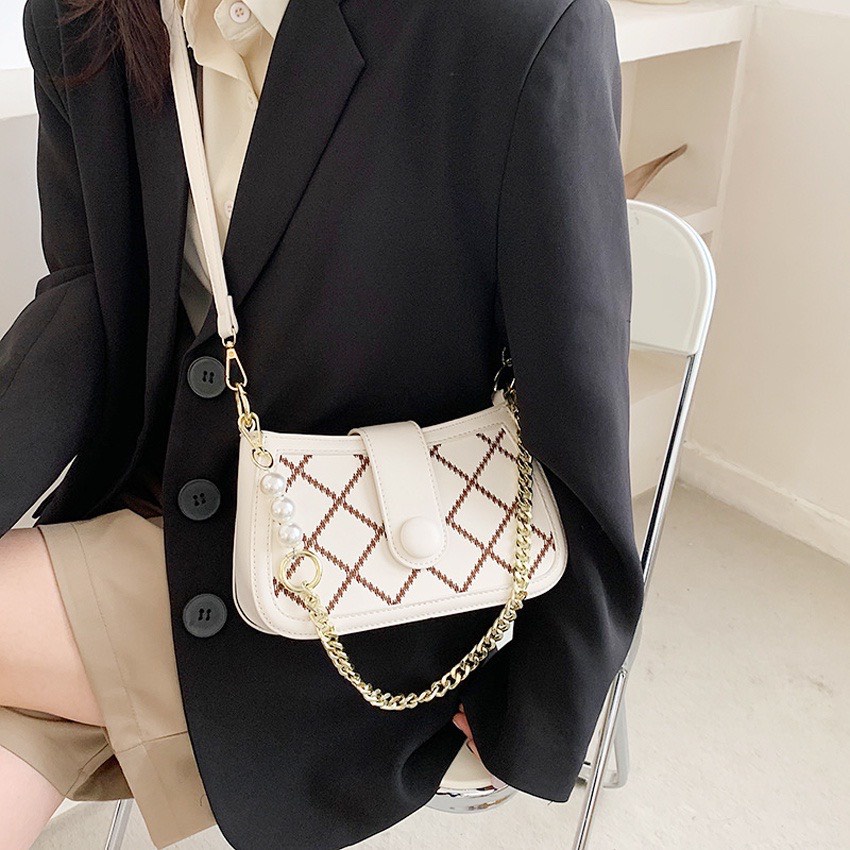 Túi Xách Đeo Chéo Nữ Linh Store Túi Đeo Vai 2 Dây Da Họa Tiết Thêu Trần Trám Siêu Đẹp