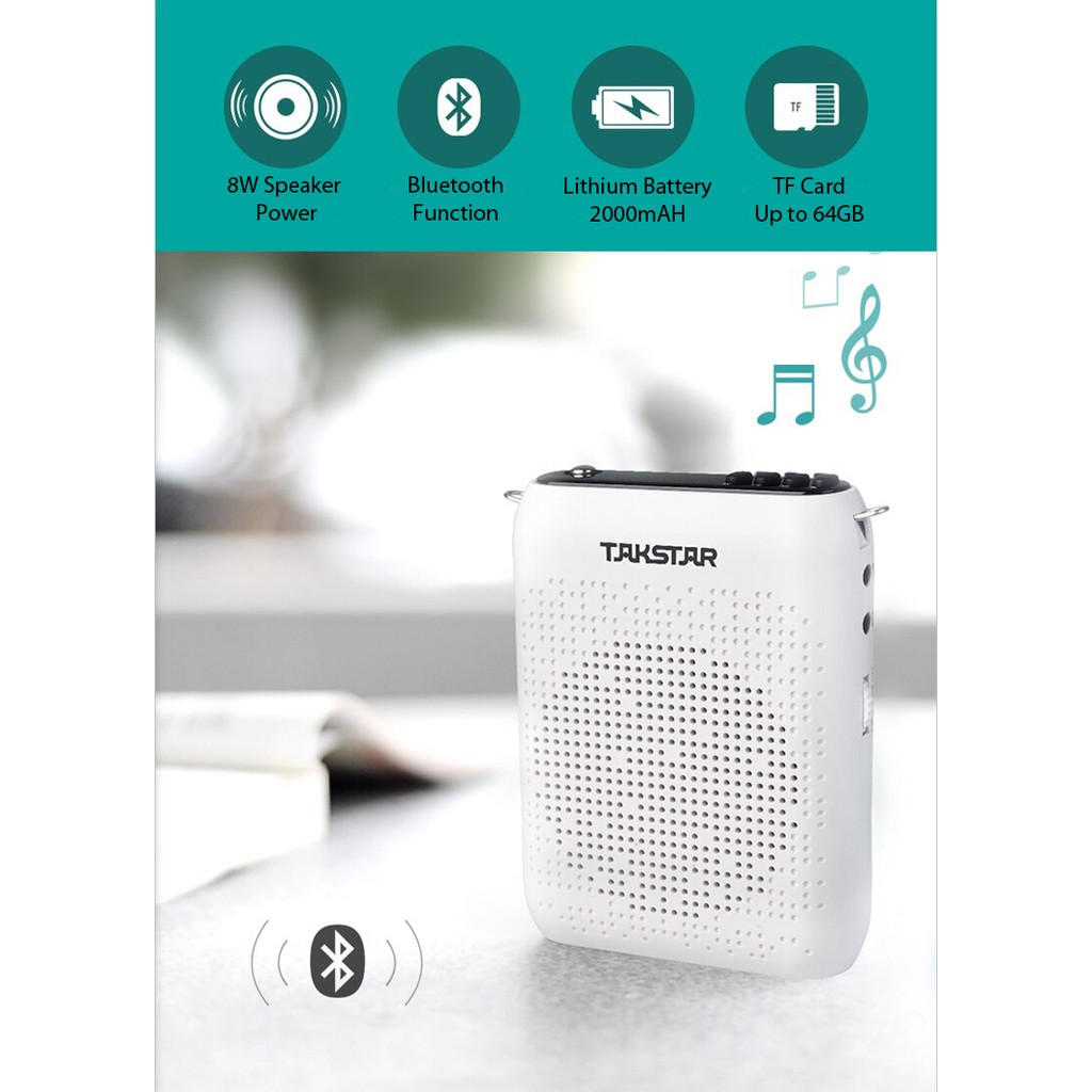TAKSTAR E220 Máy Trợ Giảng Không dây Loa Microphone FM Công Suất Lớn Phù hợp Cho Hướng Dẫn viên Giáo Viên