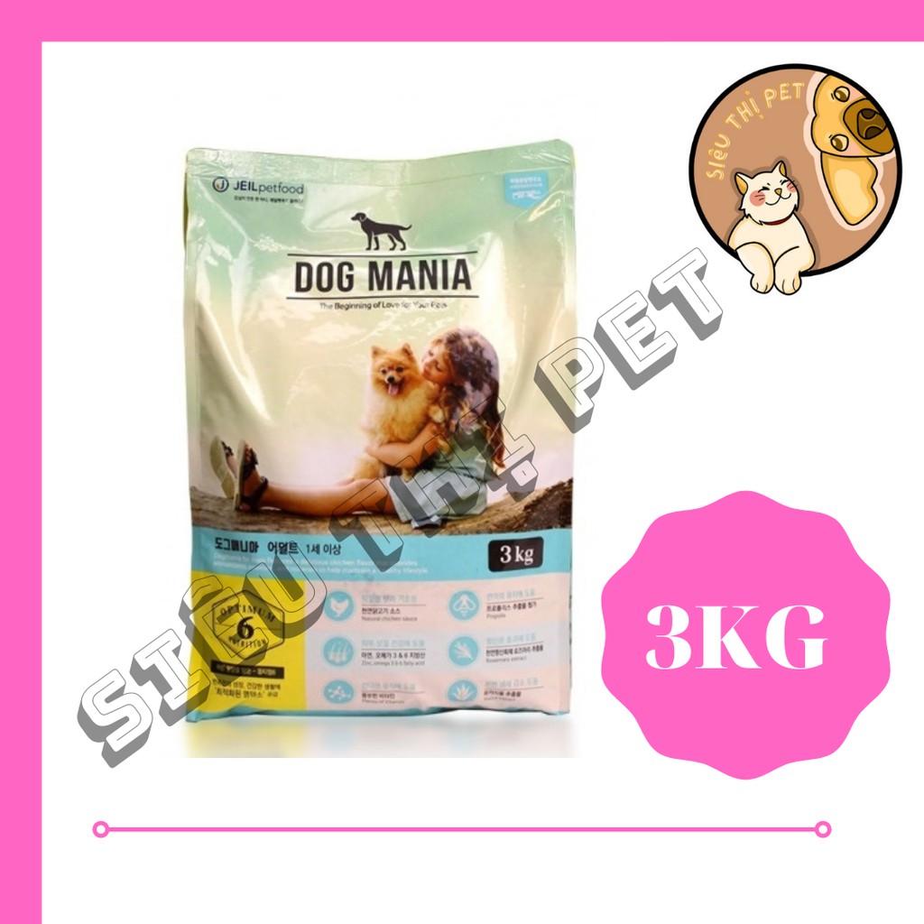 ( Siêu Ngon ) Dog Mania - Thức ăn hạt cho chó trưởng thành 3kg