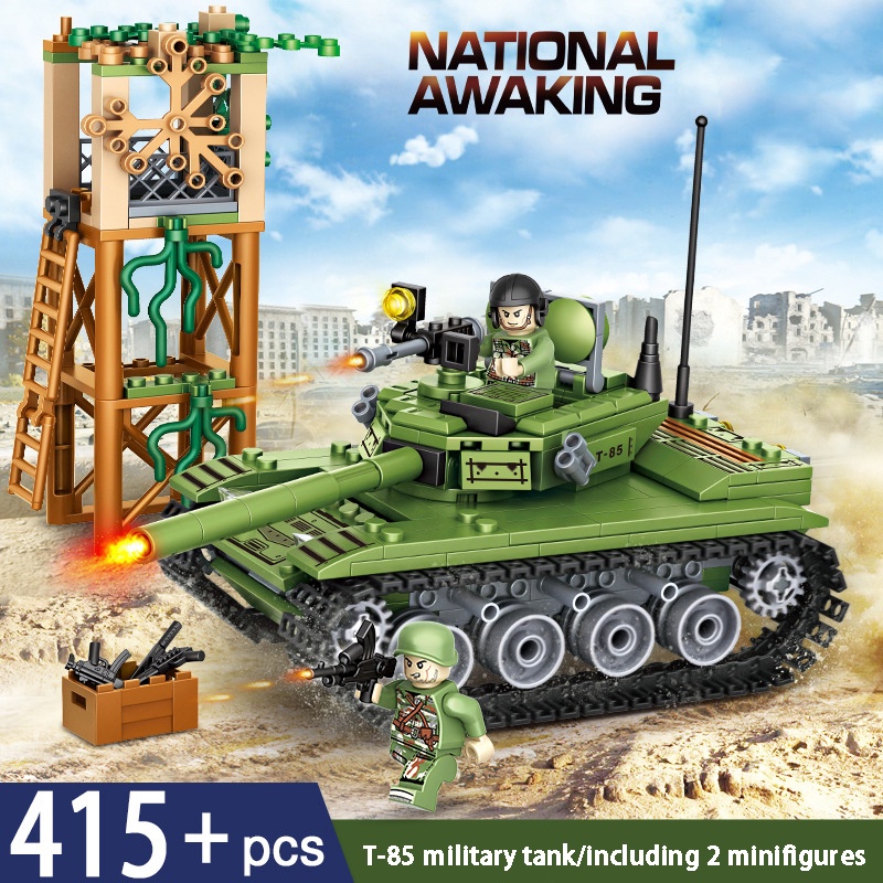 Bộ 415 Khối Lego Lắp Ráp Mô Hình Xe Tăng Quân Đội Dùng Làm Quà Tặng Sinh Nhật Cho Bé Trai