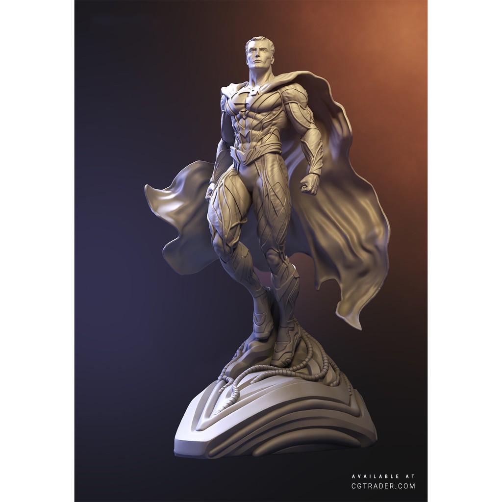 File in 3D Superman Statue And Bust