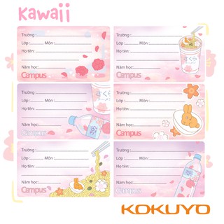 Tập 18 Nhãn Vở decal Campus Kawaii