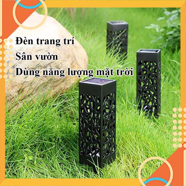 Đèn năng lượng mặt trời-đèn sân vườn sử dụng năng lượng mặt trời, tiện lợi, tiết kiệm ánh sáng vàng 0404