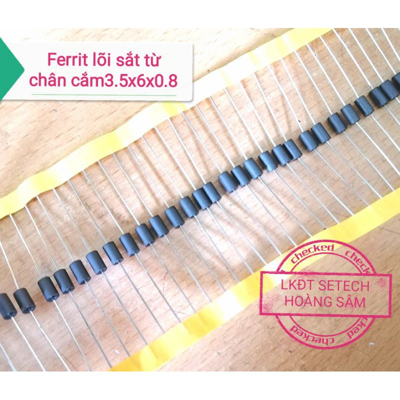 10 chiếc lõi sắt từ Ferrit chân cắm xuyên tâm RH3.5x6.0x0.8