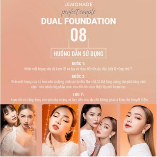 Lemonade Kem nền Couple Dual Foundation