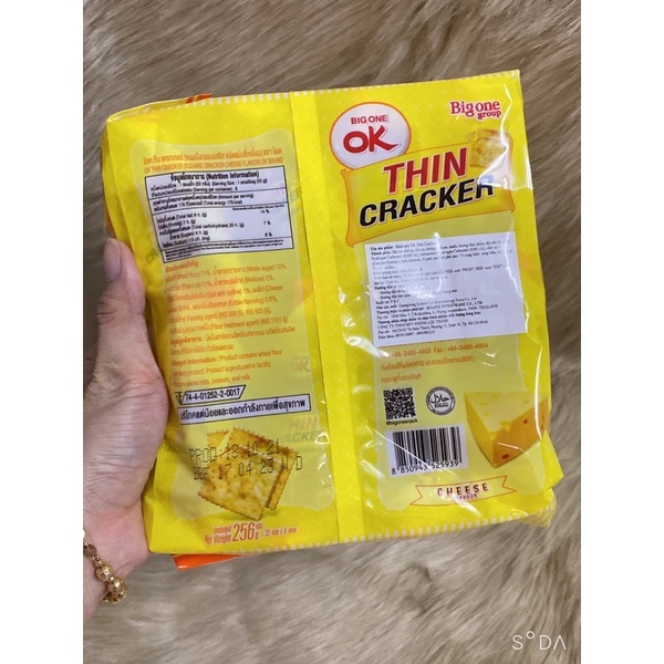 BÁNH QUY OK Thin Cracker Lát vuông mỏng - Thailand -