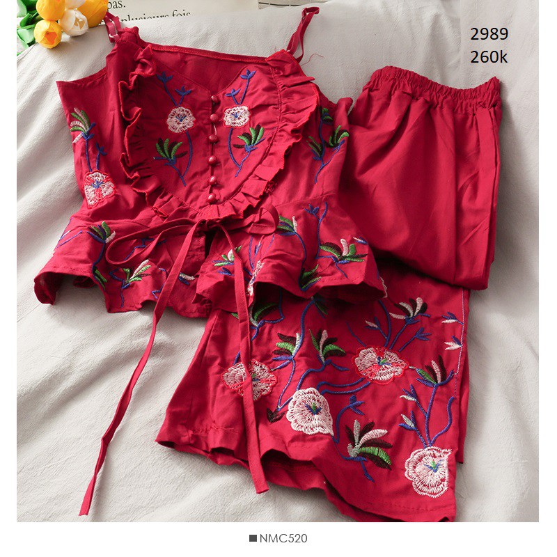 Set Thêu Hoa Nổi