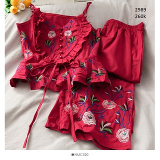 Set thêu hoa nổi