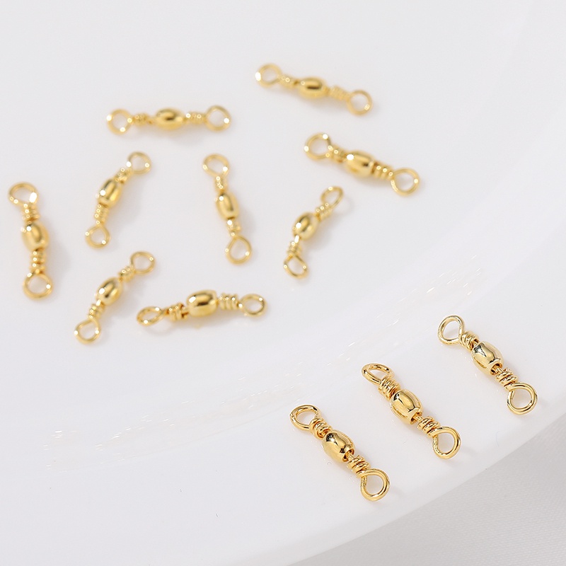 Set 2 Khóa Số 8 Bằng Đồng Mạ Vàng 14K Dùng Làm Trang Sức diy