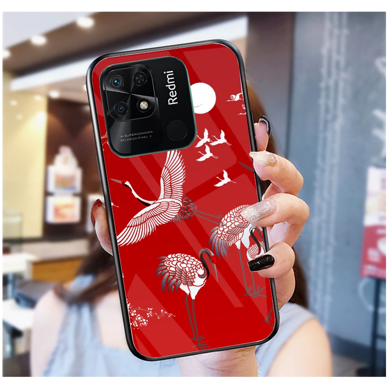Ốp Lưng REDMI 10C mặt kính cường lực cao cấp