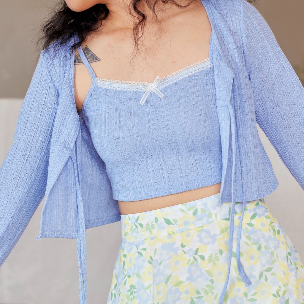 Fromyouth - Áo hai dây phối ren Lace Camisole