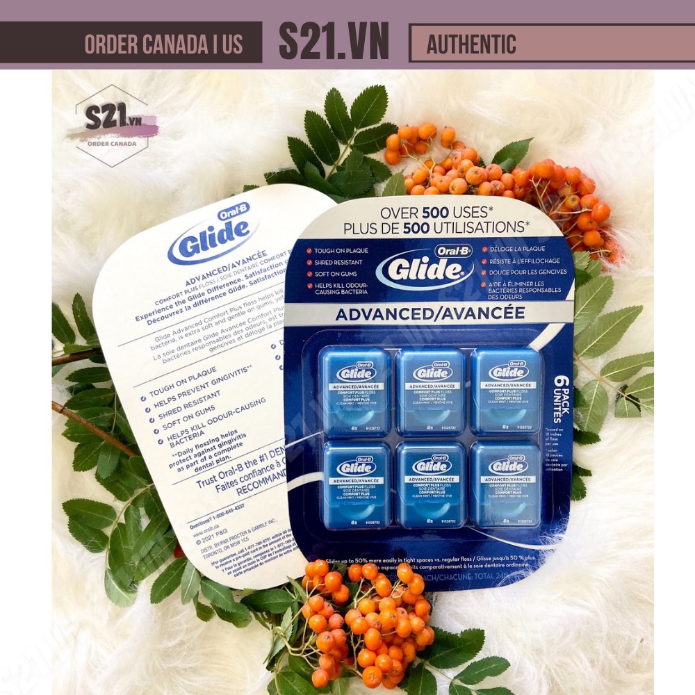 [Cả Set] Chỉ Nha Khoa Oral B Glide Advanced 40m