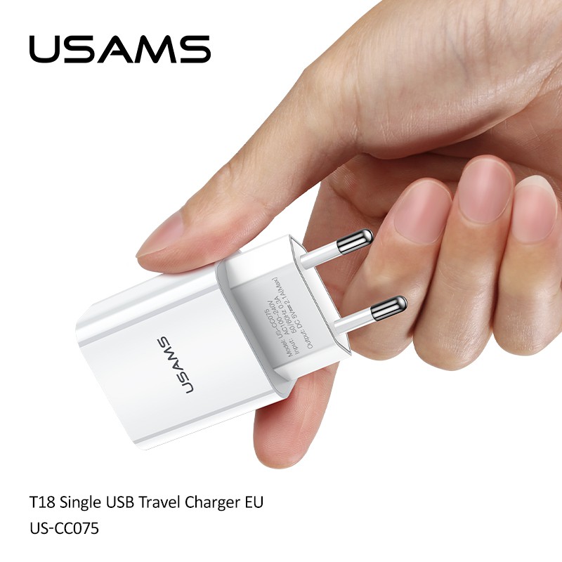 USAMS T18 Cốc Sạc Nhanh Cho Iphone Oppo Samsung Huawei Vivo Xiaomi