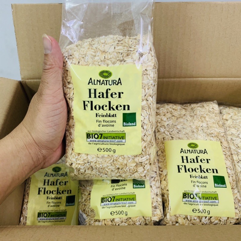 Yến mạch giảm cân hafood Hafer Flocken , giúp làm đẹp da, ngăn ngừa ung thư, hỗ trợ tiêu hóa  _ 500gr | BigBuy360 - bigbuy360.vn