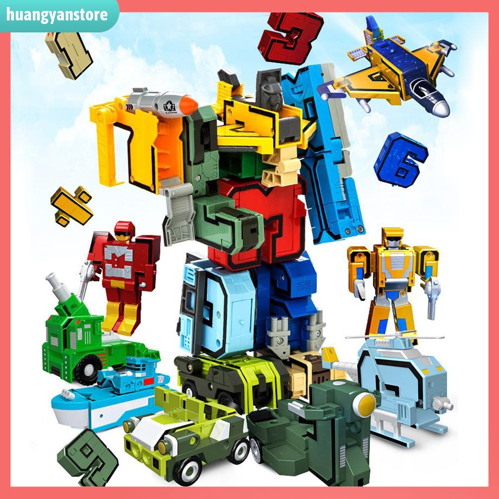 Set 10 số lắp ráp robot biến hình 41cm x 28.5cm x 6cm