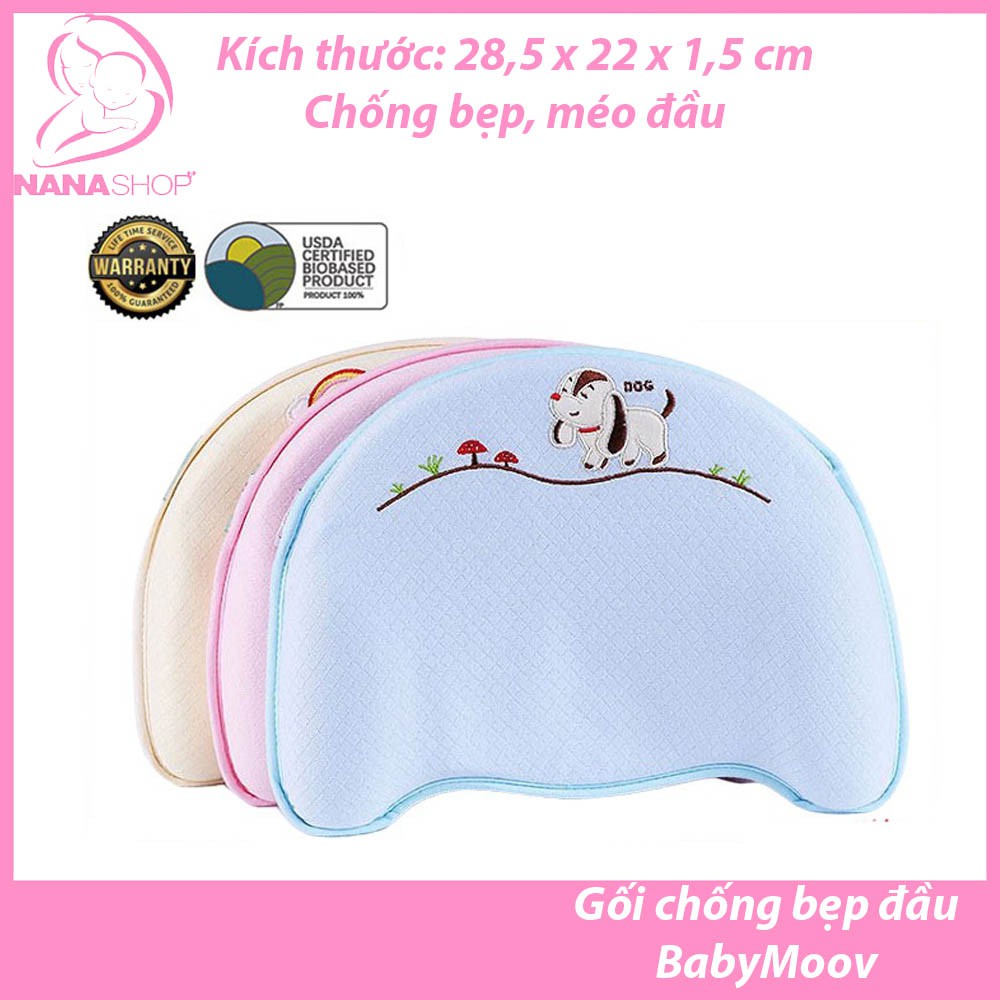 Gối cao su non BabyMoov chống bẹp đầu, chống méo đầu ( Bảo hành 12 tháng )