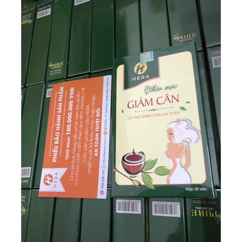 Trà Thảo Mộc giảm cân Hera Plus viên uống Giảm Cân Nhanh cấp tốc an toàn Hiệu Quả Chính Hãng