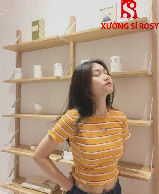 Áo Croptop Tay Dài Cổ Vuông Áo Thun Dài Tay Cổ Vuông | BigBuy360 - bigbuy360.vn