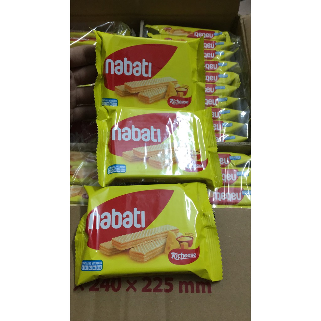 Bánh Kem Xốp Nabati Siêu Ngon - Lốc 10 Gói 20gr - 2 Vị Phô Mai - Socola [DATE LUÔN MỚI]