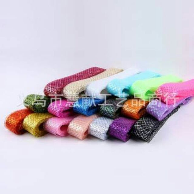 Ruy băng lưới Kim Tuyến bản  4cm