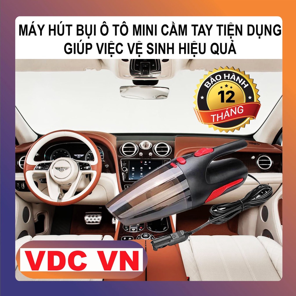 [ Hút Siêu Khỏe ] Máy hút bụi xe hơi - Máy hút bụi cầm tay mini điện áp 12V cho ô tô Bảo Hành 1 Năm 1 Đổi 1