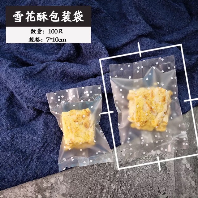 100 Túi đựng cookie bánh quy, kẹo 7x10cm (nhiều mẫu)