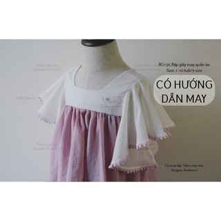 RG150_Rập giấy may váy bé gái