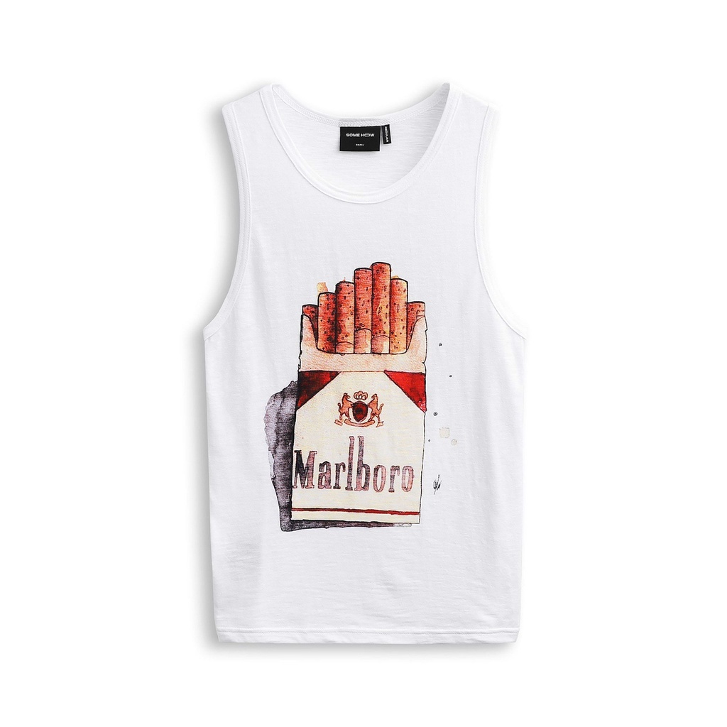 Áo Thun Tanktop Marlboro Cigarette , Chất Vải Cotton Co Giãn, 000401, SOMEHOW