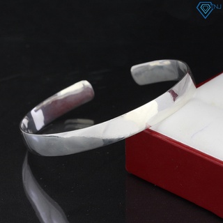 Lắc tay nam bạc trơn mềm khắc tên LTA0013 Trang Sức TNJ