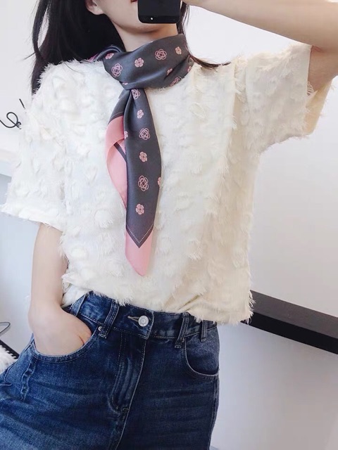 Khăn lụa vuông 70x70 turban quàng cổ,áo khăn yếm bandana thời trang đội đầu - Maben