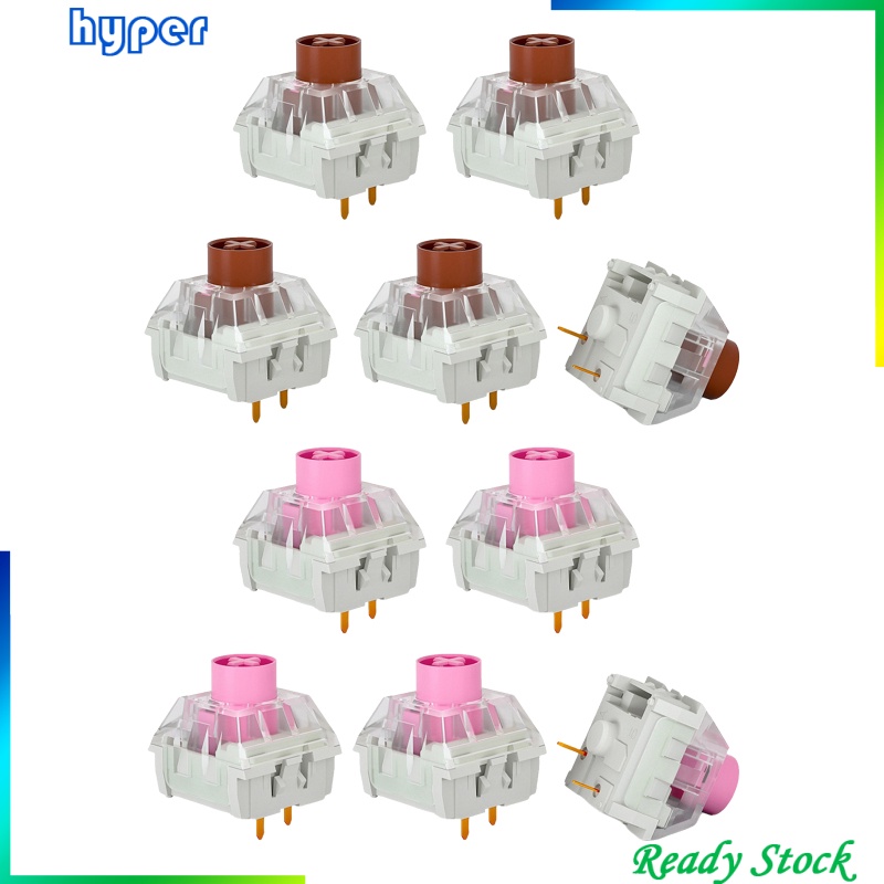 5x Pieces Kailh Box Switches for Mechanical Gaming Keyboards 3 pins Pink