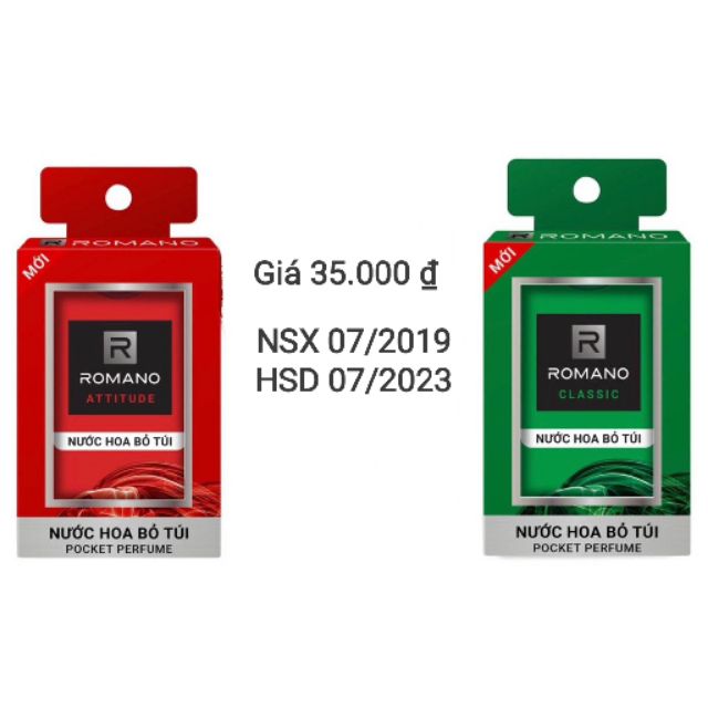 Nước hoa bỏ túi Romano 18 ml