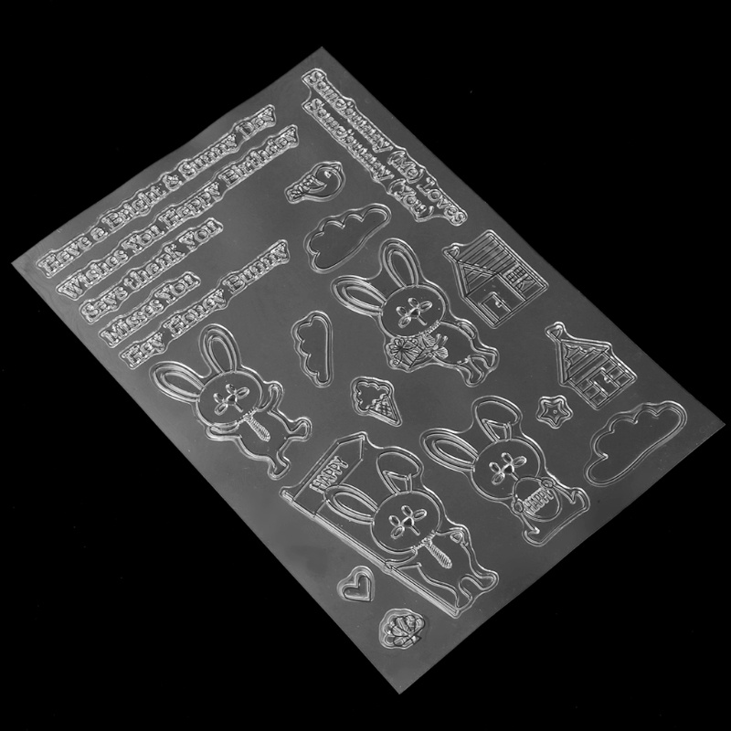 Tem Đóng Album Thủ Công Bằng Silicone Hình Thỏ Dễ Thương S41
