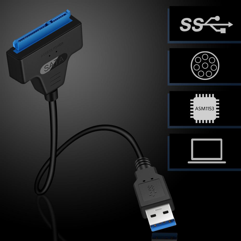 [B-cool]Bộ chuyển đổi cáp đĩa cứng USB 3.0 sang SATA7 + 15pin Ổ cứng SSD 2.5 inch | BigBuy360 - bigbuy360.vn