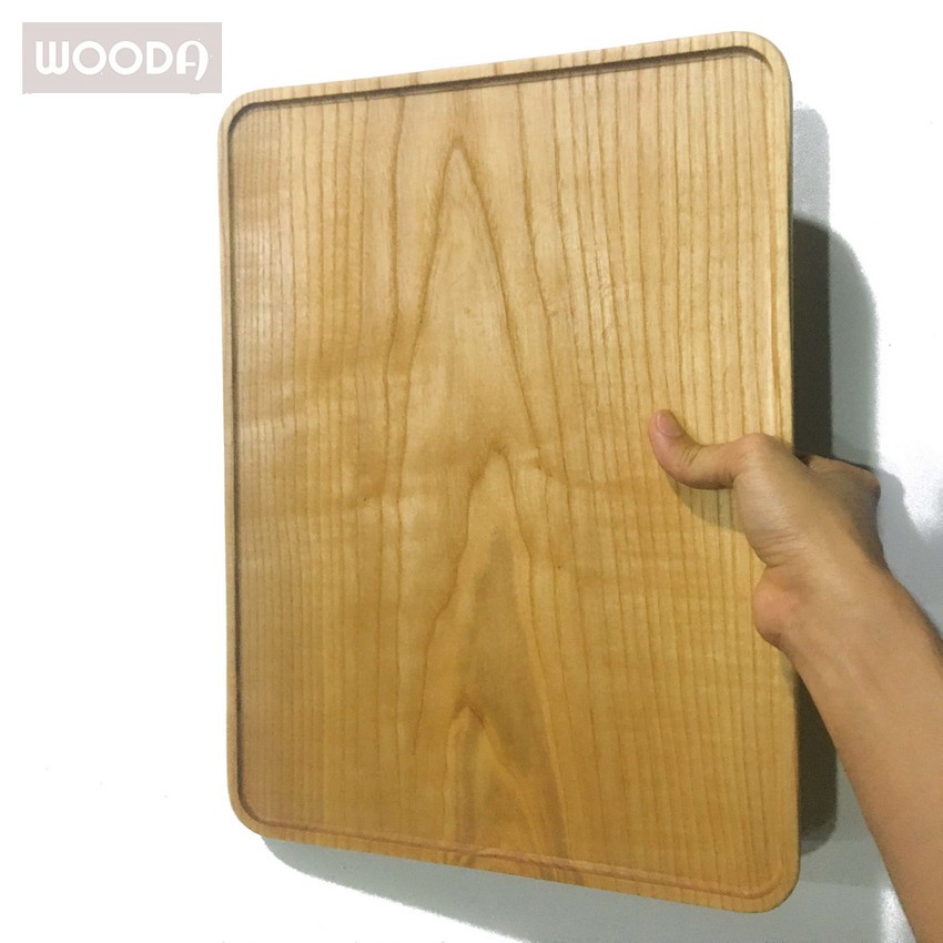 Khay gỗ / Mâm gỗ loại to hình hình chữ nhật nhiều kích thước bằng gỗ ASH