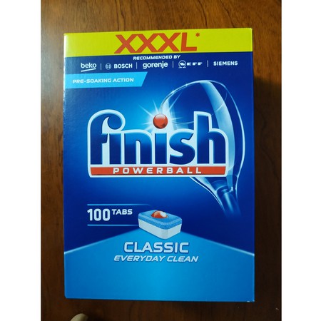 Combo: Viên rửa Finish Classic 100 viên + Muối Finish 1.2kg + Nước làm bóng Finish 400ml