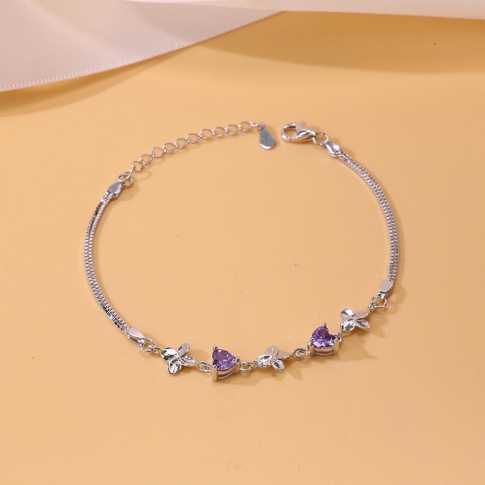 Vòng Tay Nữ Bạc S925 Cao Cấp Cỏ 4 Lá May Mắn Mix Đá Lấp Lánh Sang Trọng LT2771 - Bảo Ngọc Jewelry