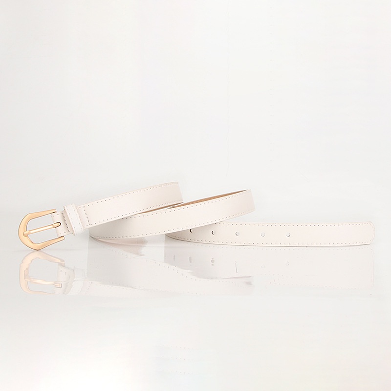 Thắt lưng nữ Ulzzang mặt khóa màu vàng cá tính bản dây 2.3cm (Hỗ trợ cắt, bấm lỗ dây nịt) TL137 - Thắt Lưng Giá Tốt