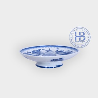 Mâm bồng bát tràng Xanh 18cm, 20cm, 22cm, 24cm, 26cm, 28cm, 30cm