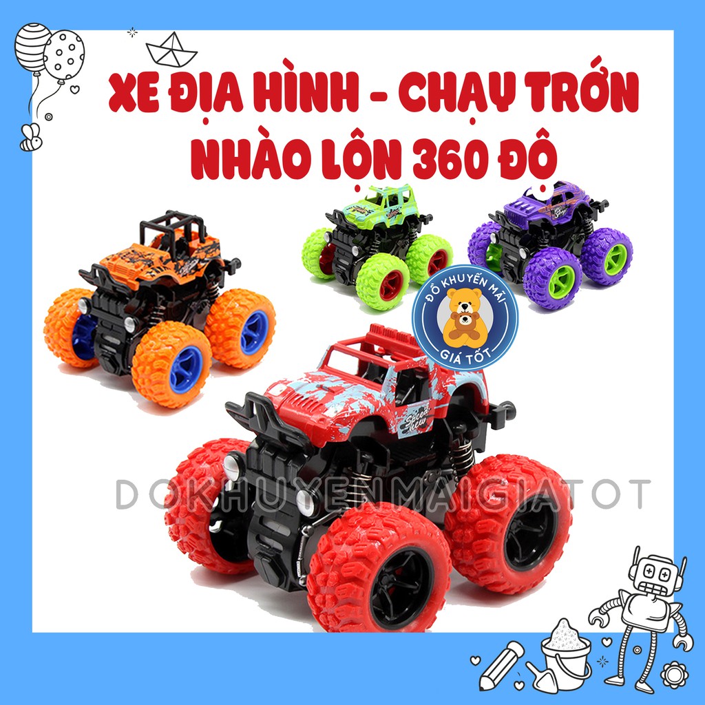 Đồ chơi xe trớn địa hình nhào lộn 360 độ không dùng pin siêu ngầu cho bé