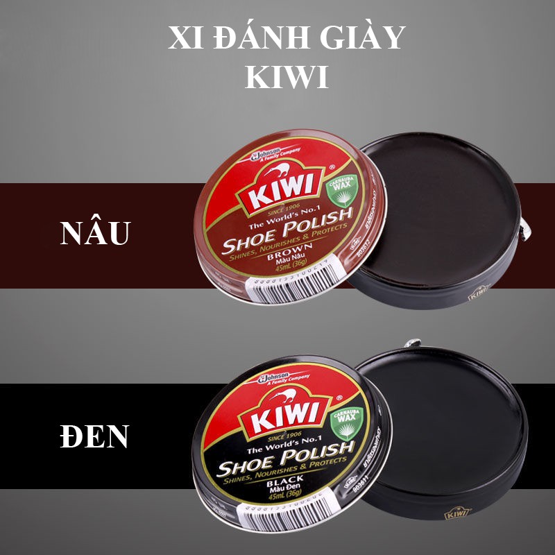 Xi đánh giày KIWI - làm sạch đánh bóng mọi chất liệu da