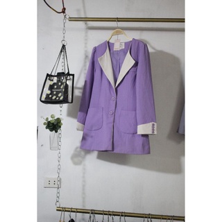 Áo vest blazer tím, xanh_2hand
