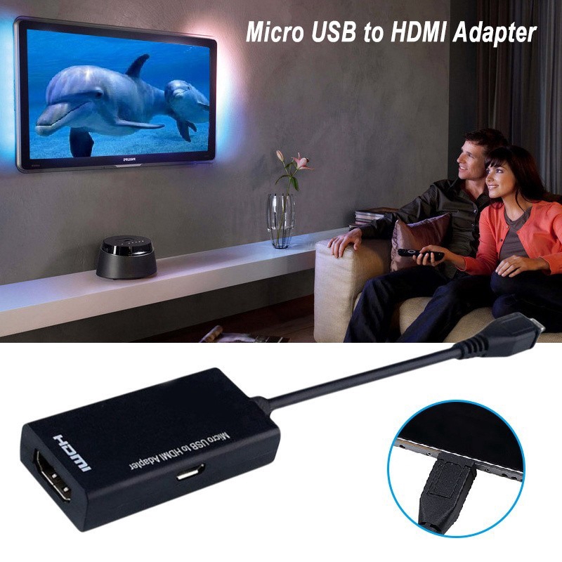 Cáp Chuyển Đổi Tốc Độ Cao Từ Micro Usb Sang Hdmi Hdtv Cho Điện Thoại