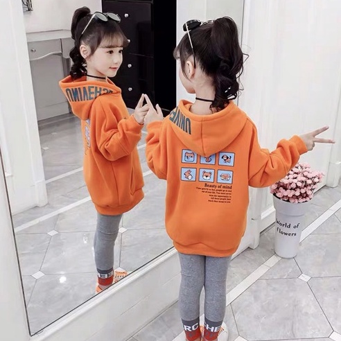 Áo hoodie unisex Con Xinh form rộng Áo nỉ CHÚ CÚN CON ,thời trang thu đông trẻ em từ 4 đến 10 tuổi