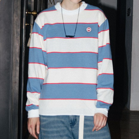 Áo dài tay in họa tiết kẻ sọc thời trang Hàn Quốc cá tính cho nam và nữ | BigBuy360 - bigbuy360.vn