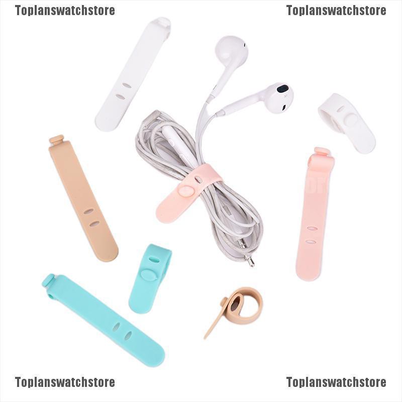 Bộ 4 Kẹp Quấn Dây Cáp Bằng Silicone Tiện Dụng Mang Theo Du Lịch