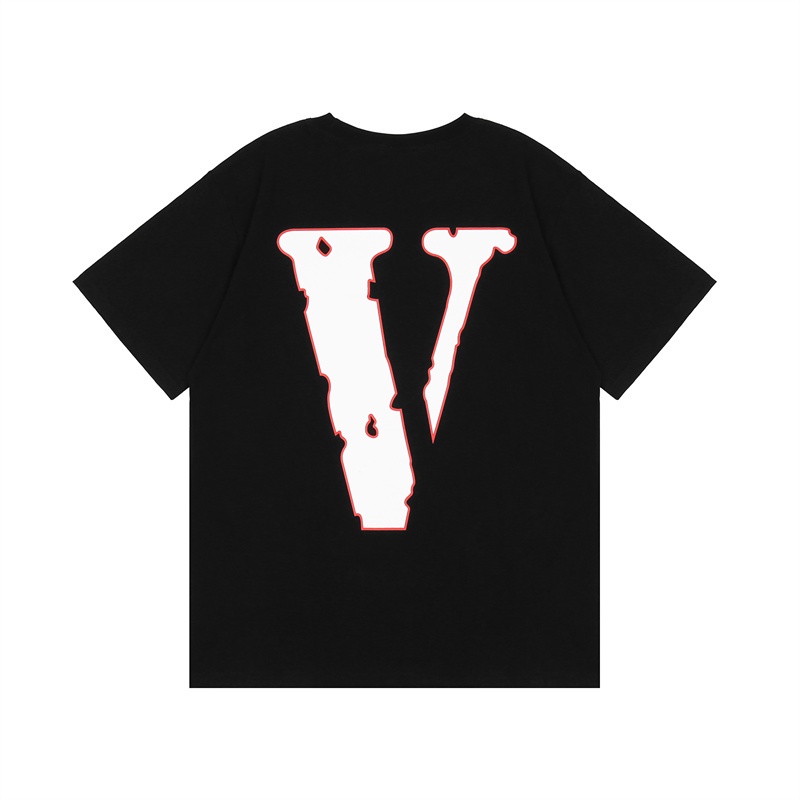 Áo Thun Cotton Tay Ngắn Dáng Rộng In Chữ Vlone Thời Trang Mùa Hè Cho Học Sinh