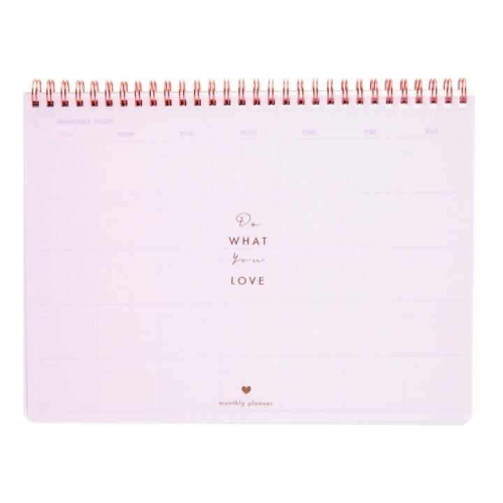 Sổ Lên Kế Hoạch Hàng Tháng ARTBOX Hàn Quốc Màu Tím Có Vòng Lò Xo