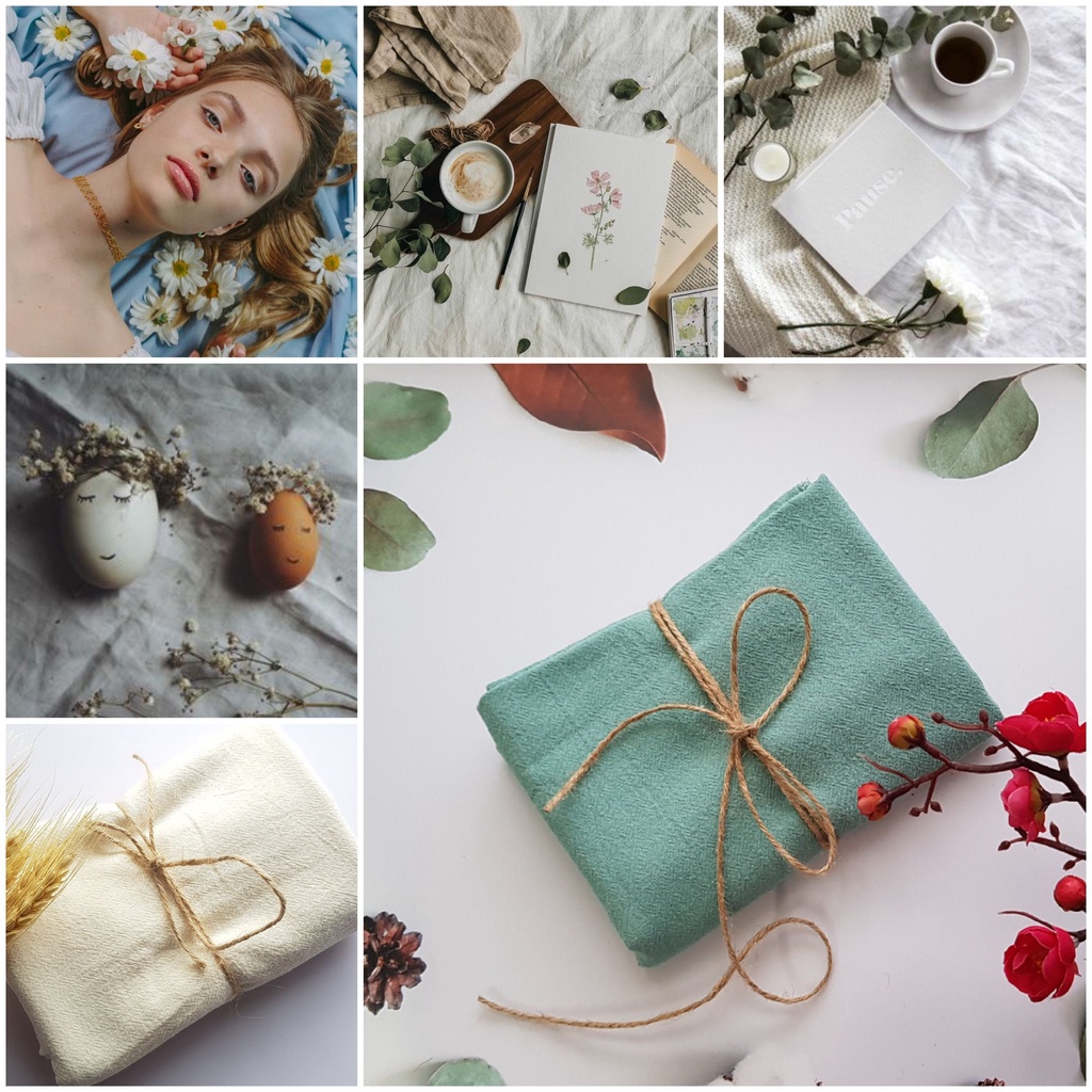 VẢI LINEN chụp ảnh sản phẩm màu be, trắng, đen, xanh, xám, hồng phấn. VẢI NỀN VINTAGE trang trí phong cách Bắc Âu