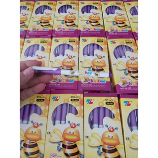 1 hộp bút lông kim bee bee thiên long fl 04 tím